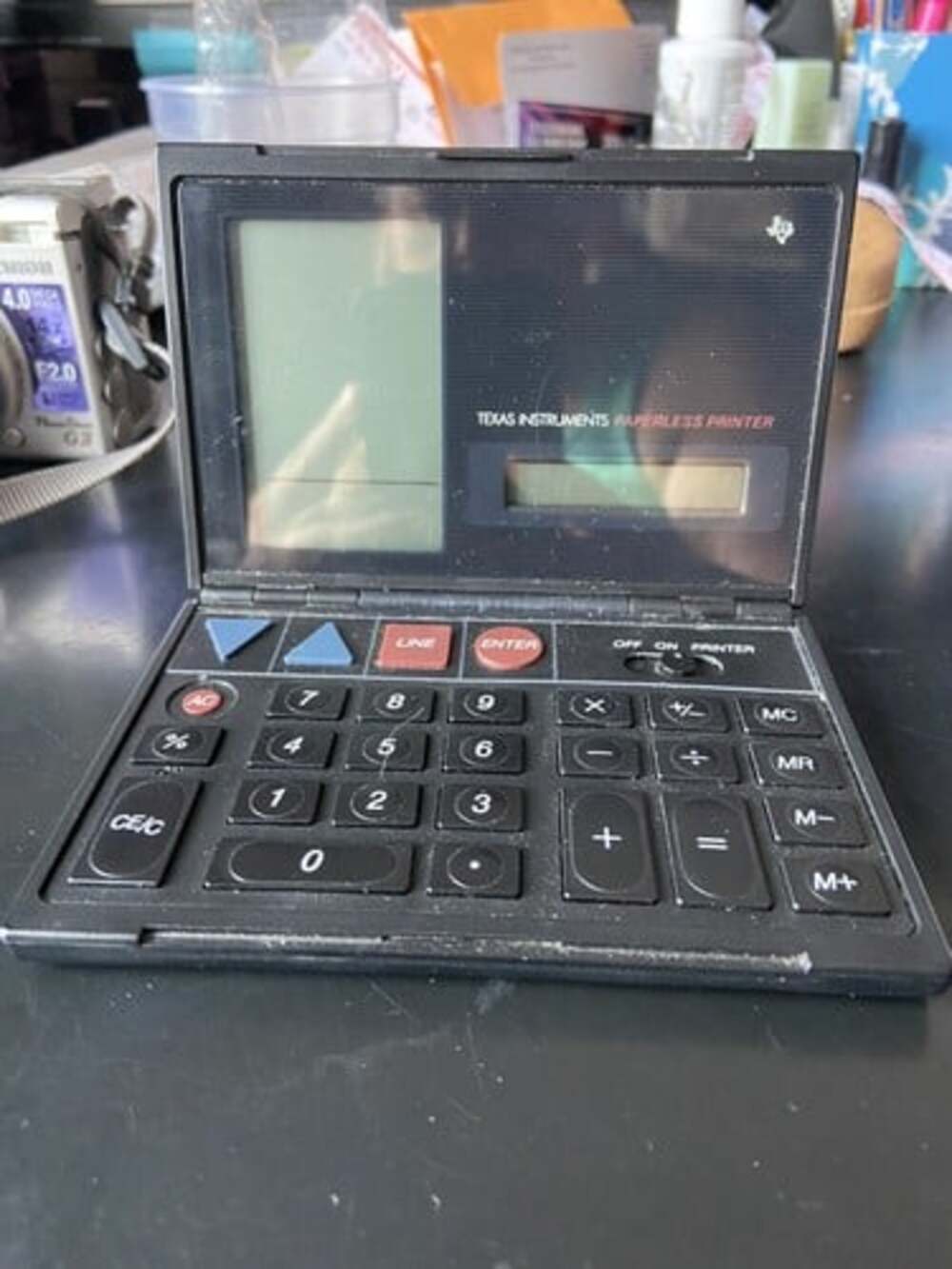 Texas Instruments Paperless Printer Folding Calculator TI-2800 - Comes On